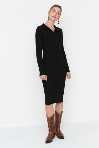Vestido jersey - Negro