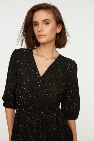 Vestido evasé - Negro