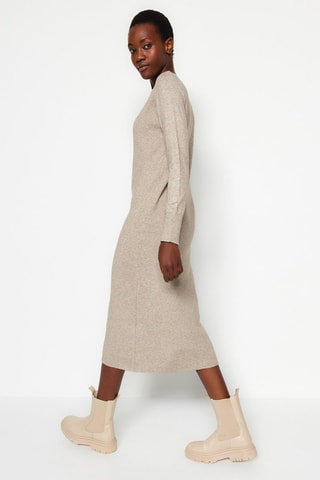 Trui-jurk Beige