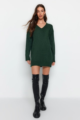 Vestido jersey - Verde oscuro