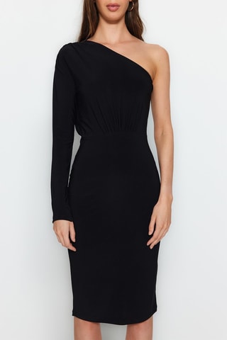 Asymmetrische Jurk Zwart