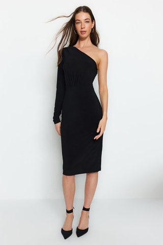 Asymmetrische Jurk Zwart