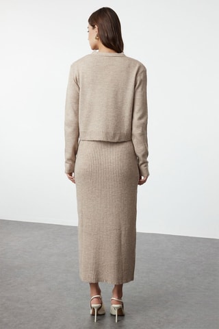 Jurk en Vest - Beige 