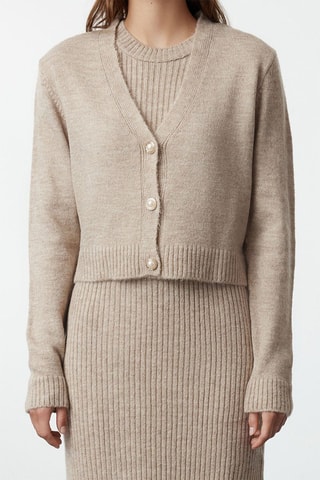 Jurk en Vest - Beige 