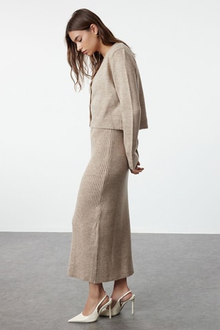 Jurk en Vest - Beige 