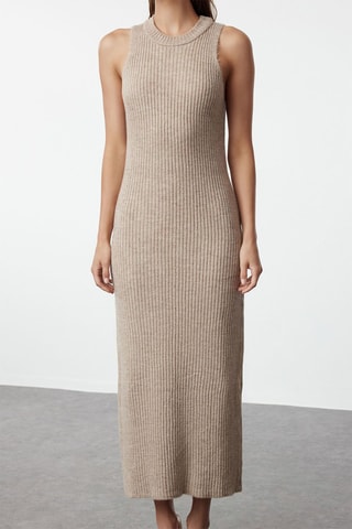 Jurk en Vest - Beige 