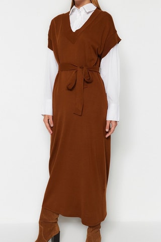 Vestido largo - Marrón