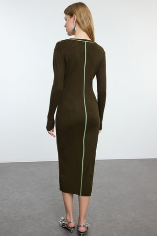 Vestido jersey - Caqui