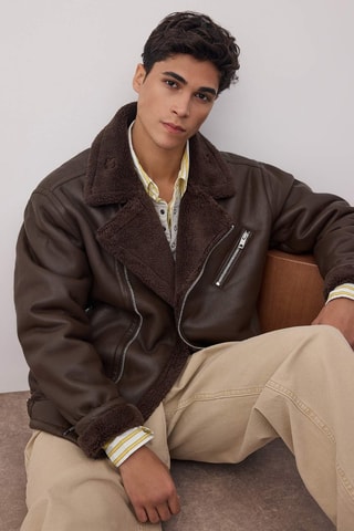 Giubbotto stile aviatore - Marrone