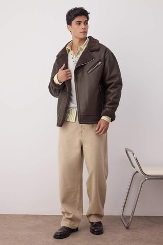 Giubbotto stile aviatore - Marrone