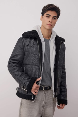 Giubbotto stile aviatore - Nero