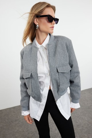 Giubotto regular - Grigio