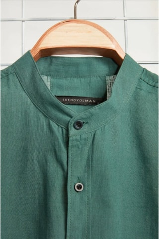 Camisa slim - Verde-escuro