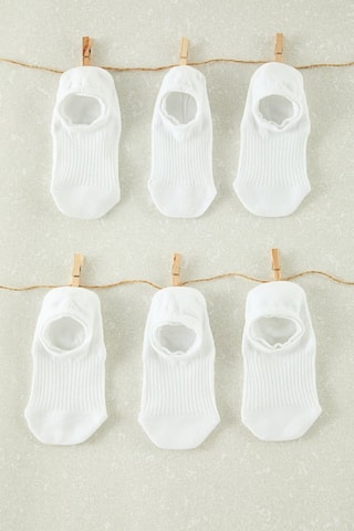6 Paar Enkelsokken - Wit