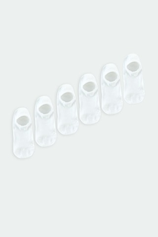 6 Paar Enkelsokken - Wit