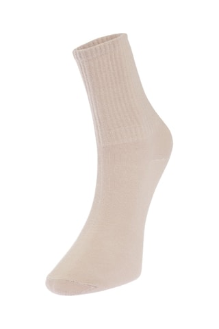 6 Paar Sokken - Beige, marineblauw en bruin