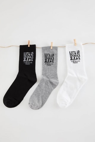 3 Paar Sokken - Zwart en Wit