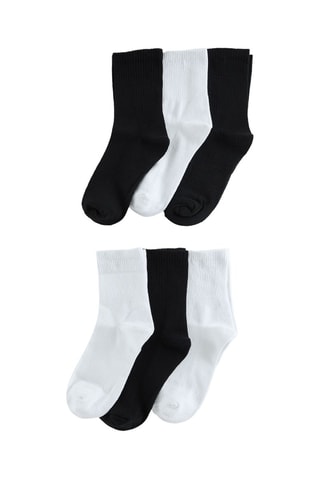 6 Paar Sokken - Zwart en Wit