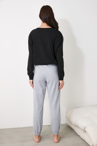 Pyjama - Zwart en Gemêleerd Lichtgrijs