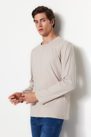 2 t-shirts regular - Azul-marinho e bege