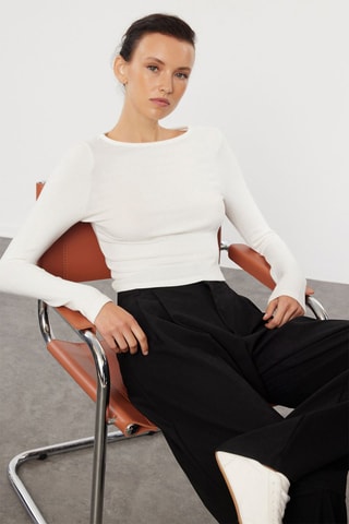 T-shirt slim fit - Ecru