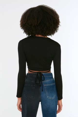 Crop top traçado - Preto