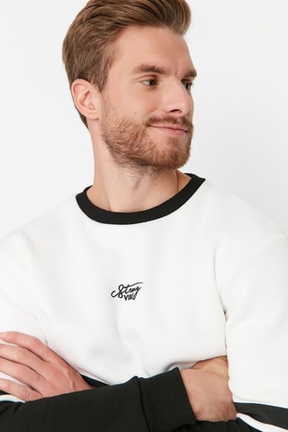 Felpa regular - Ecrù