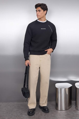 Felpa regular - Nero