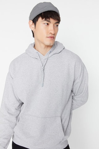 Felpa oversize - Grigio melange