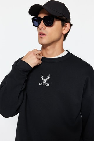 Felpa oversize - Nero