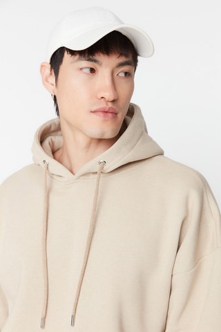 Felpa con cappuccio - Beige