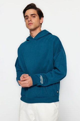 Felpa con cappuccio - Blu