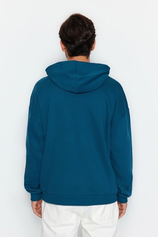 Felpa con cappuccio - Blu