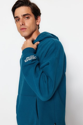 Felpa con cappuccio - Blu