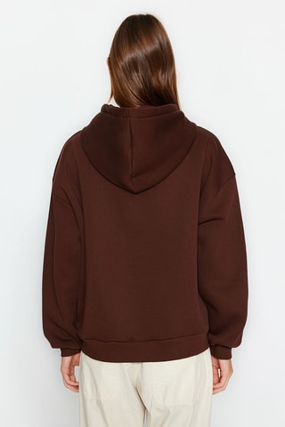 Sweater Oversized met Capuchon - Bruin