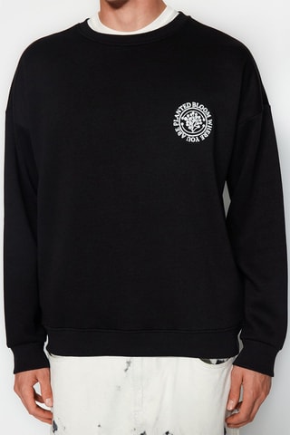 Felpa oversize - Nero