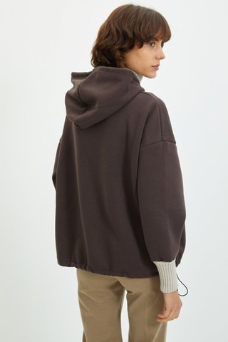 Sweater met Capuchon - Bruin