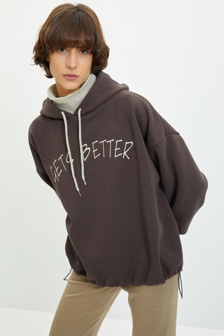 Sweater met Capuchon - Bruin