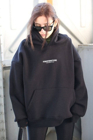 Sudadera con capucha - Negro