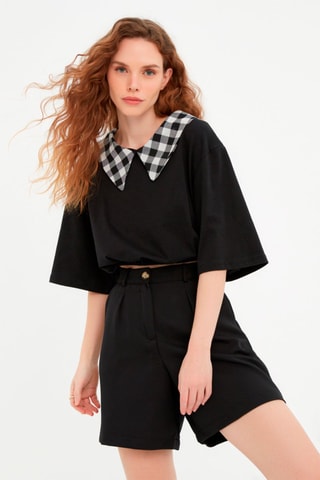 Short Hoge Taille Zwart