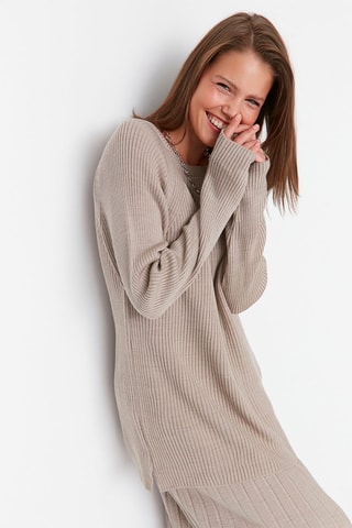 Maglia e gonna - Beige