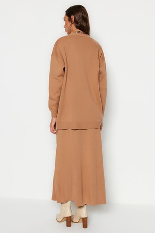 Cardigan e gonna lunga - Cammello