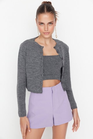 Vest en Crop Top - Antraciet