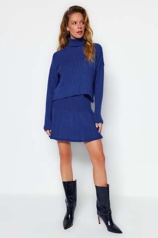 Maglia e gonna a campana - Cobalto