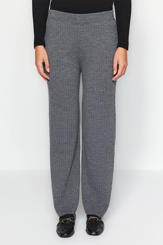 Cardigan lungo e pantaloni - Grigio