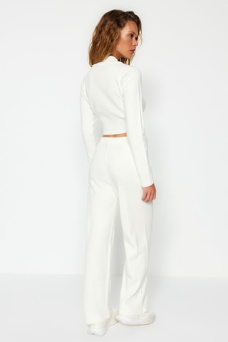 Crop top e pantaloni - Ecrù