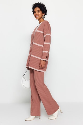 Cardigan e pantaloni - Rosa antico