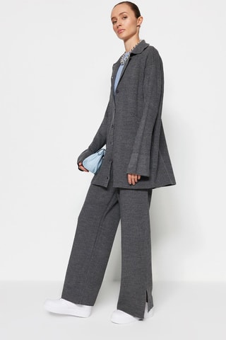 Cardigan lungo e pantaloni - Antracite