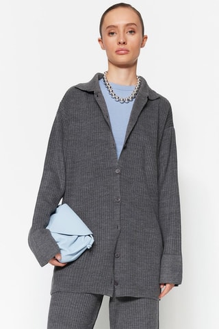 Cardigan lungo e pantaloni - Antracite