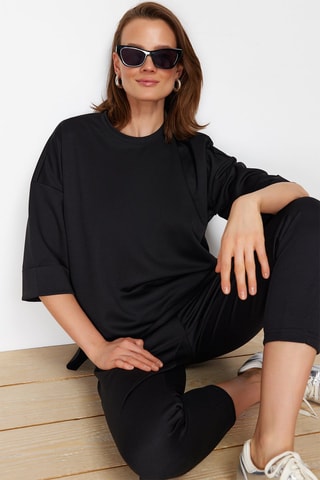 Top e pantaloni - Nero